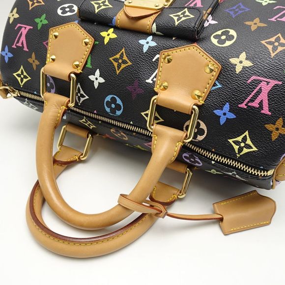 Louis Vuitton Multicolor Speedy 30 Noir Shoulder Bag Black - Picture 5 of 7